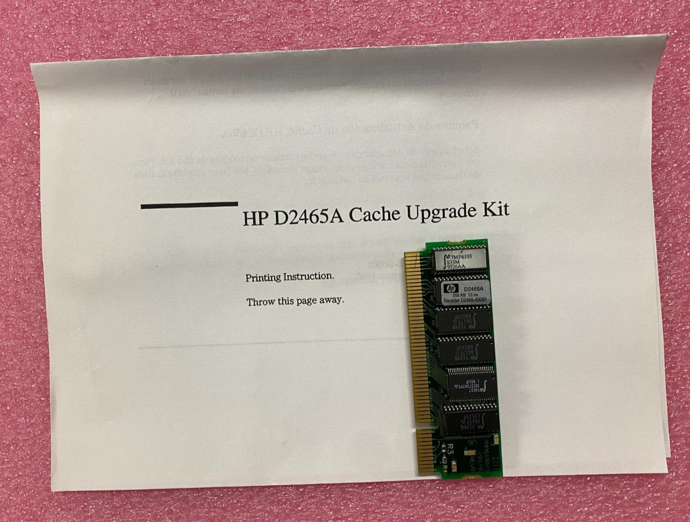 Vintage 256KB Cache Memory HP #: D2465A D2465-63001 IDT7MP6193S33M made in 1995