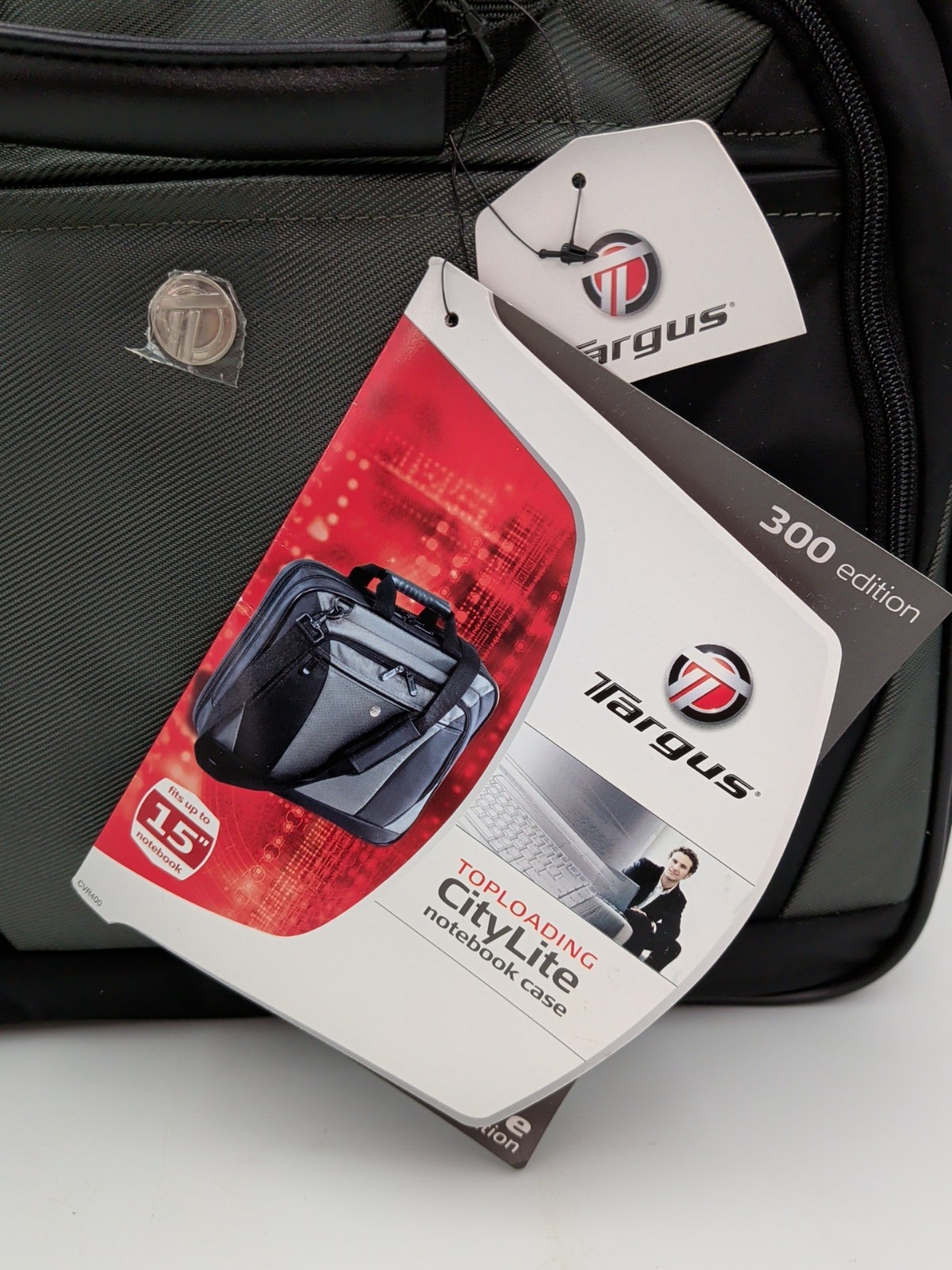 Targus CVR400 14″ CityLite Notebook Case Briefcase Black Gray+Shoulder Strap NEW