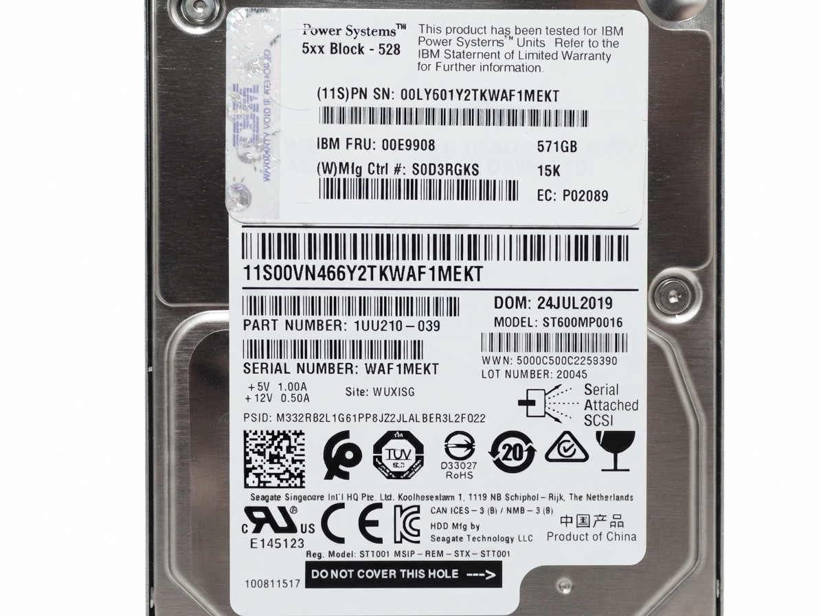 IBM 00E9908 ESDJ 571Gb 15K SAS SFF3 Hot Swap HDD Hard Disk Drive ST600MP0016