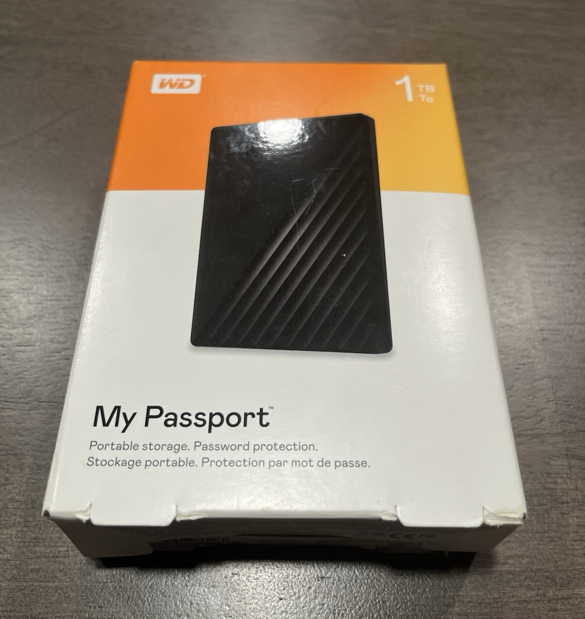 WD My Passport 1TB Portable External HDD USB 3.0 Password Protection Black