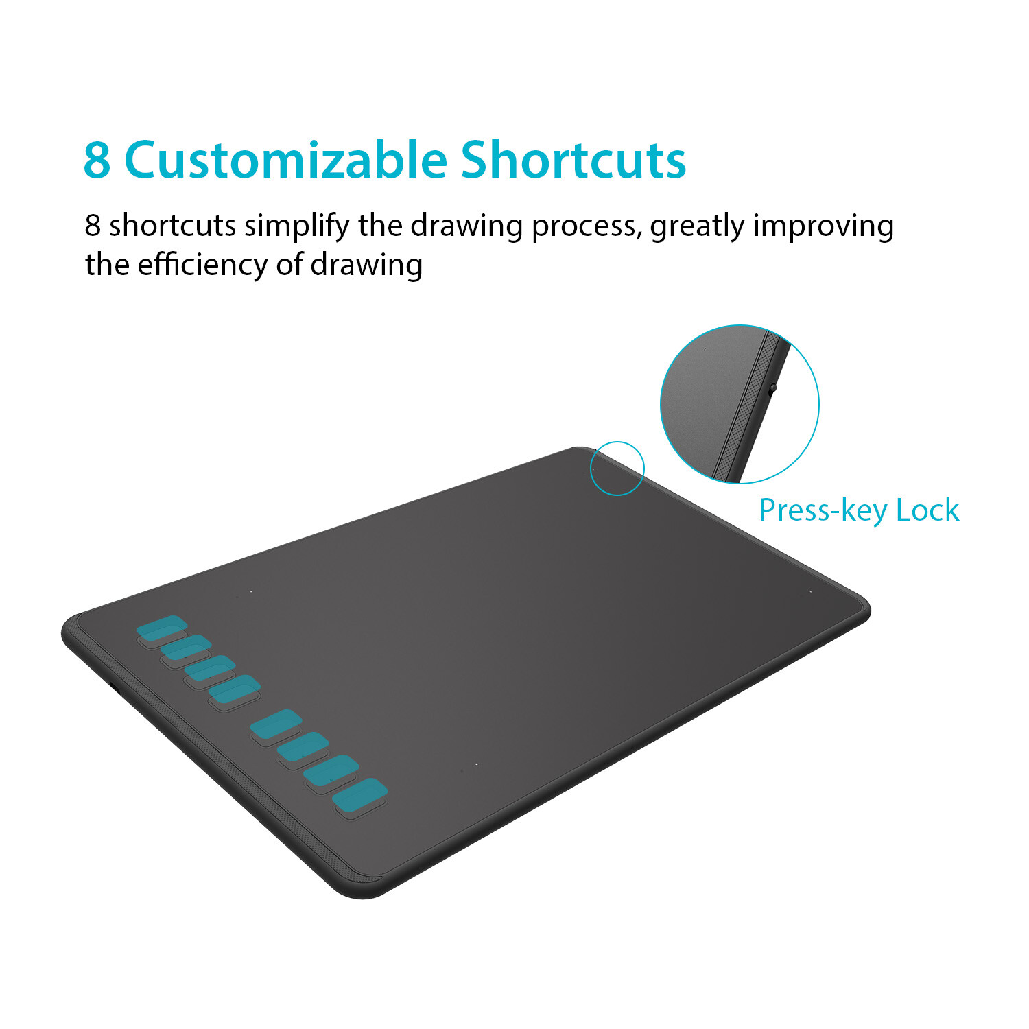 Huion H950P Graphics Drawing Tablet Battery-free Pen 8192 Pressure 8.7”x5.4”