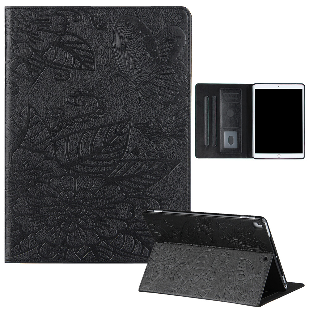 For Apple iPad 10.2″ 9th 8th 7th Generation Mini Flower Embossed TPU Case Cover