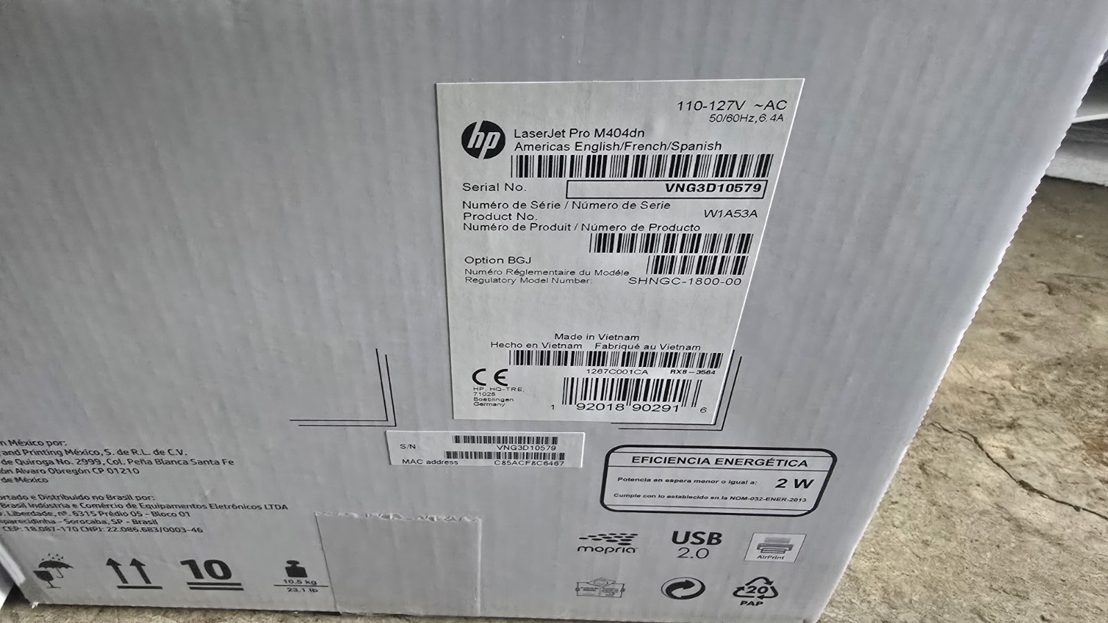 HP LaserJet Pro M404dn Printer | HP W1A53A | Duplex Network | BRAND NEW PRINTER