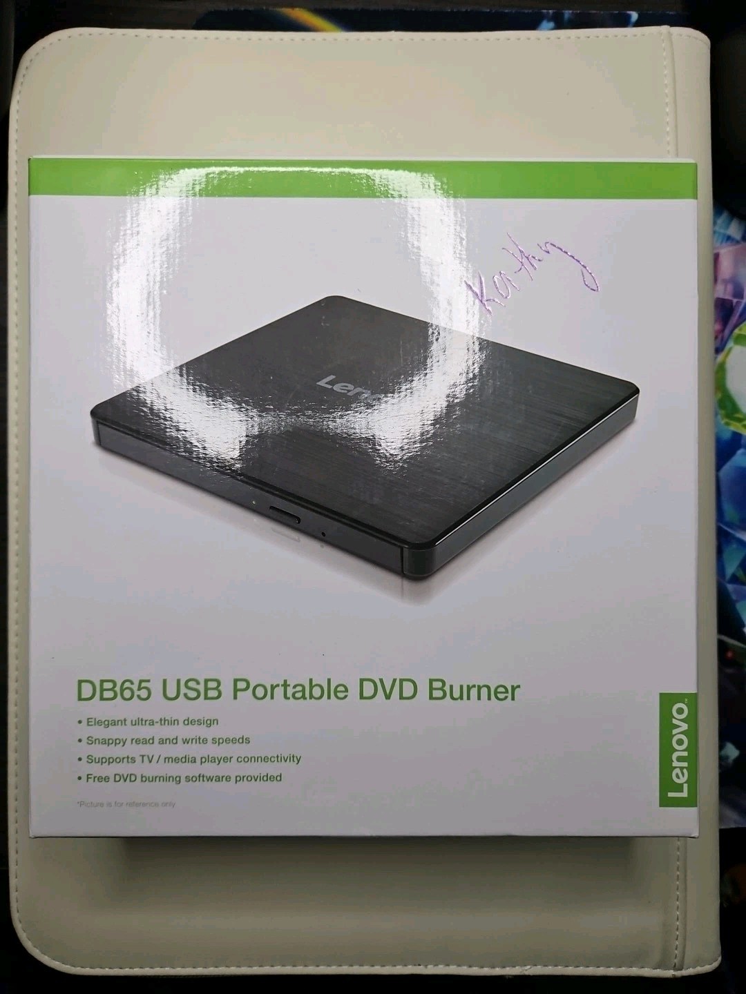 Lenovo DB65 Slim USB Portable DVD Burner, 1P888015471 – New Opened Box