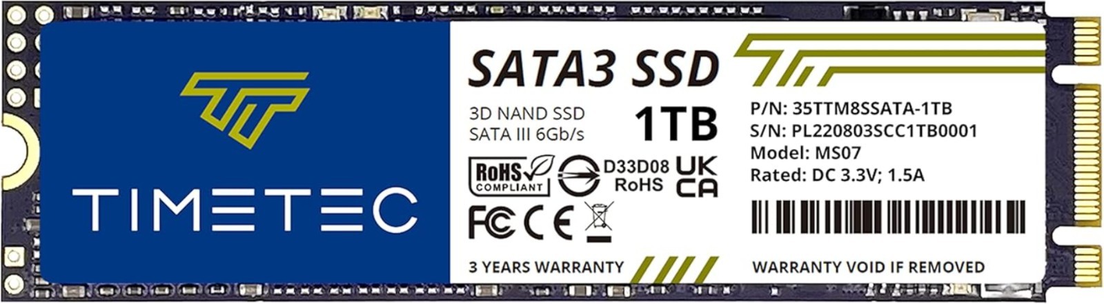 1TB SSD 3D NAND SATA III 6Gb/s M.2 2280 NGFF 512TBW Read Speed Up to 550MB/s …