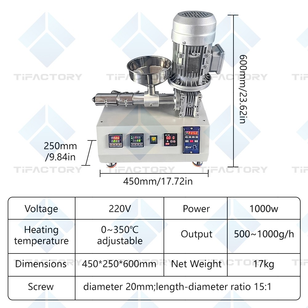 Laboratory Plastic Extruder Machine Single Screw Extruder Polymer Injection
