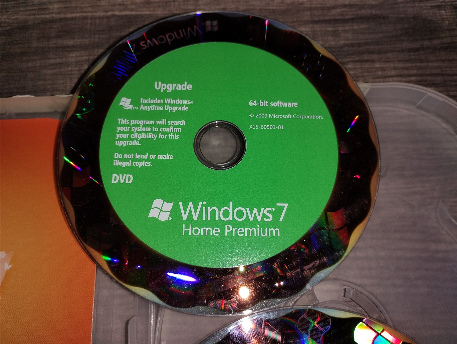 Microsoft Windows 7 Home Premium Upgrade DVD-ROM Retail 2-Disc 64 & 32-bit 2009