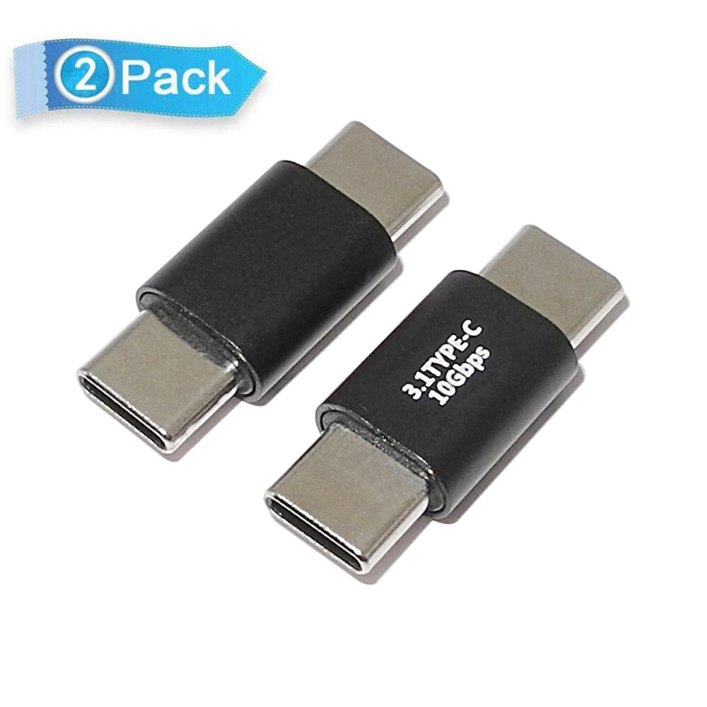 2-Pack USB C to USB C Adapter Converter 100W 10Gbps For Laptop Tablet Phone