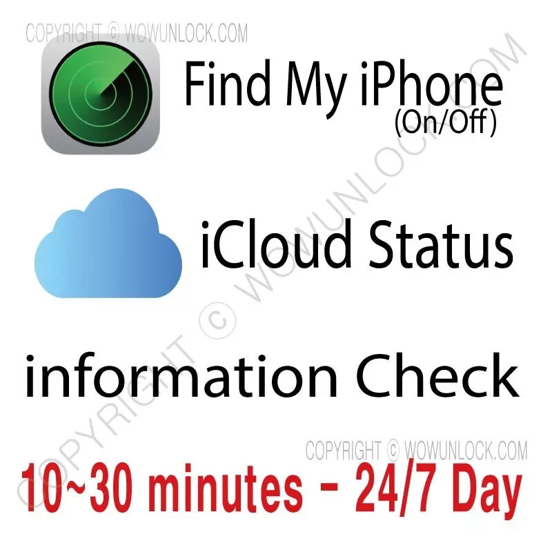 FAST iPhone info Check – Simlock / Carrier /Find My Iphone /iCloud Status