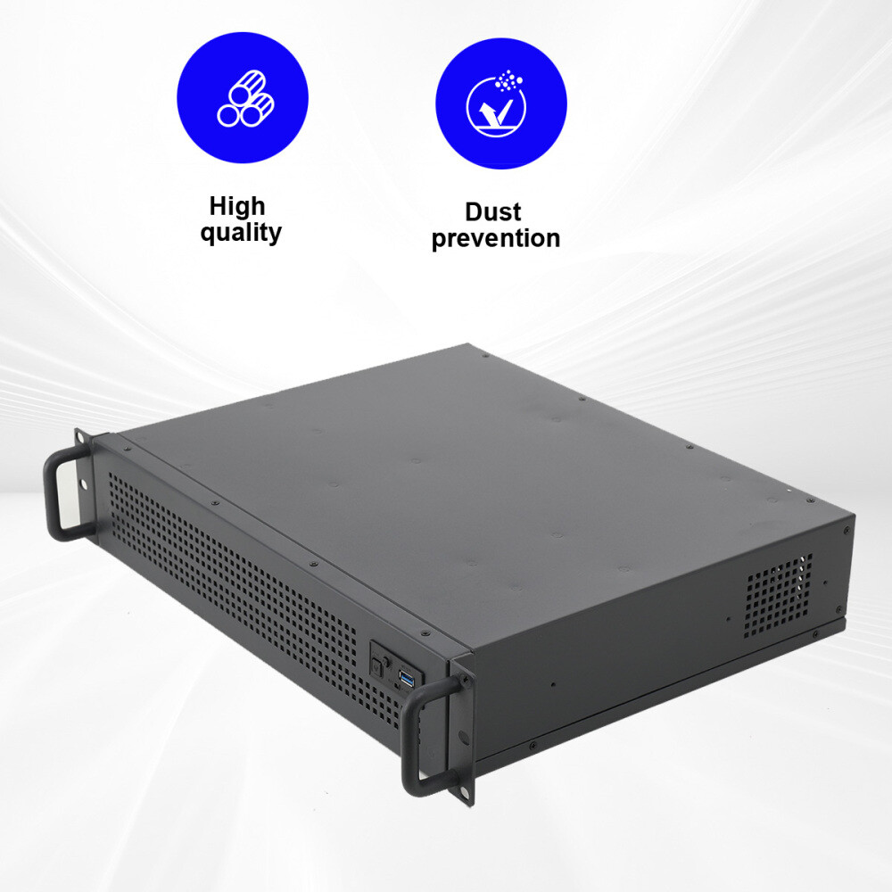 19 Inch Rackmount Server Enclosure 2U 2U Black – Only 38cm Deep