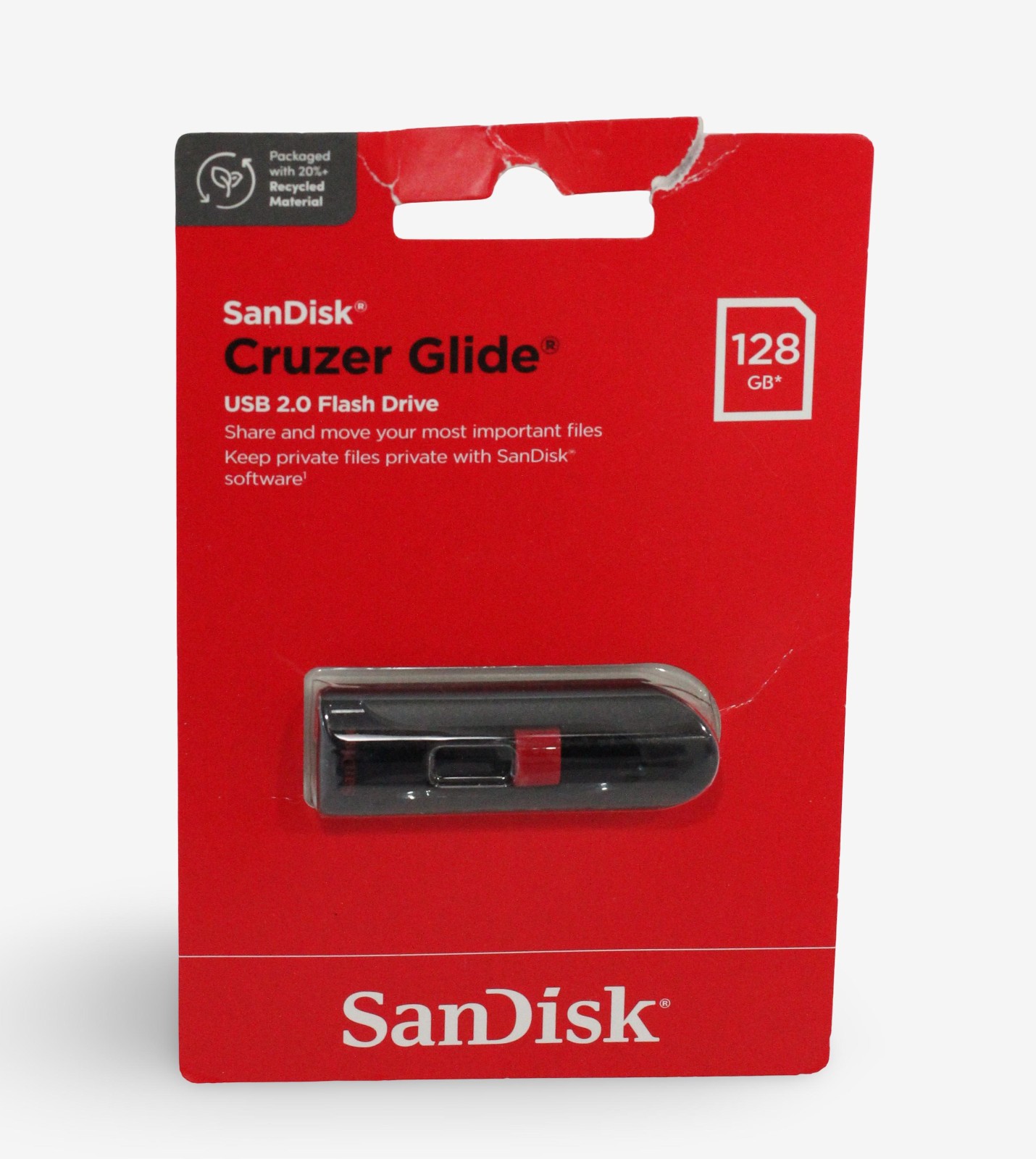 Sandisk SDCZ60-128G-A46C 128 GB Cruzer Glide Flash Drive – USB 2.0 – Black
