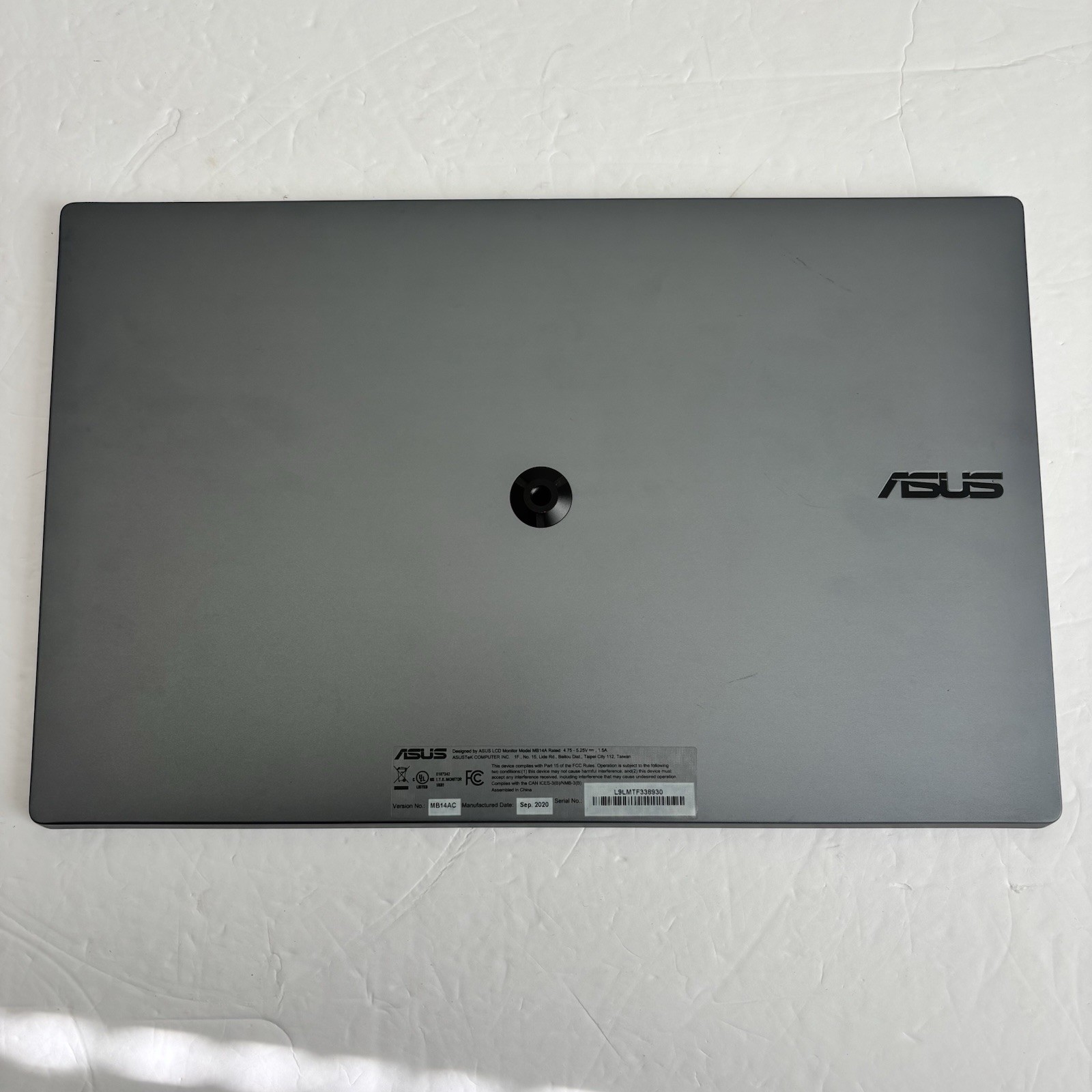 ASUS ZenScreen MB14AC 14″ IPS LED Portable Monitor Dark Gray with Box and Cable
