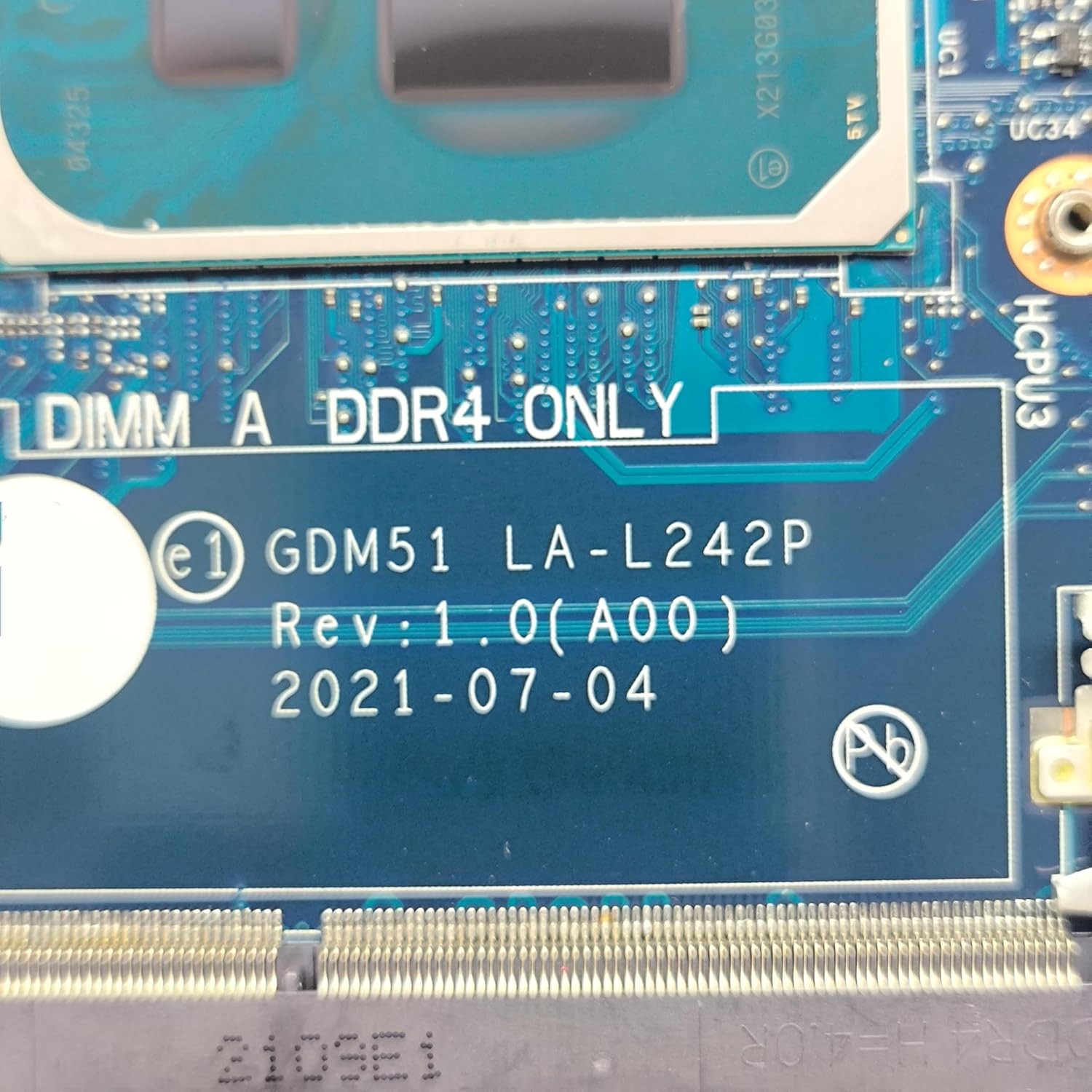 Dell Inspiron 15 3511 Laptop Motherboard Intel i5-1135G7 DDR4 GPU LA-L242P V799W