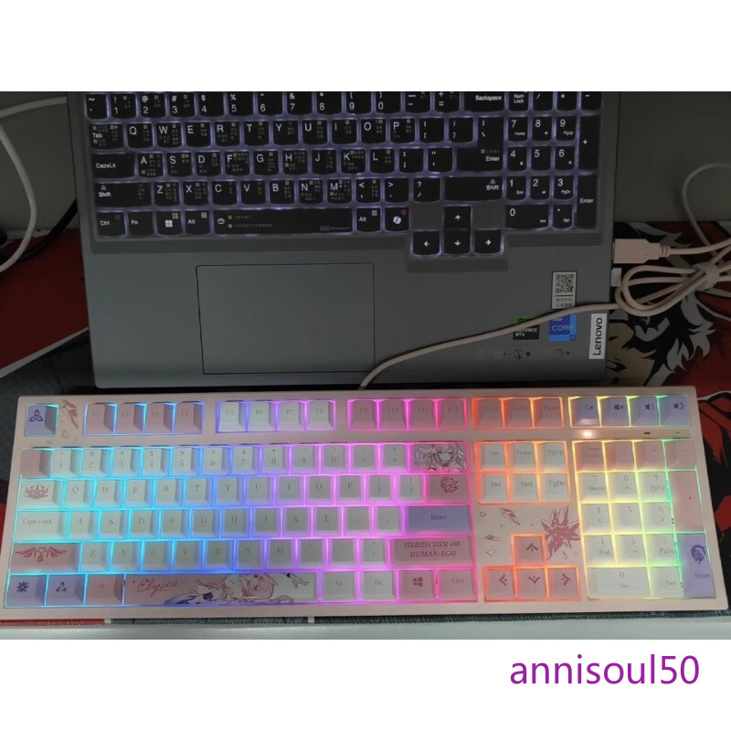 Honkai Impact 3 Elysia Mechanical Keyboard Kailh BOX White Glacier Pandas Gift