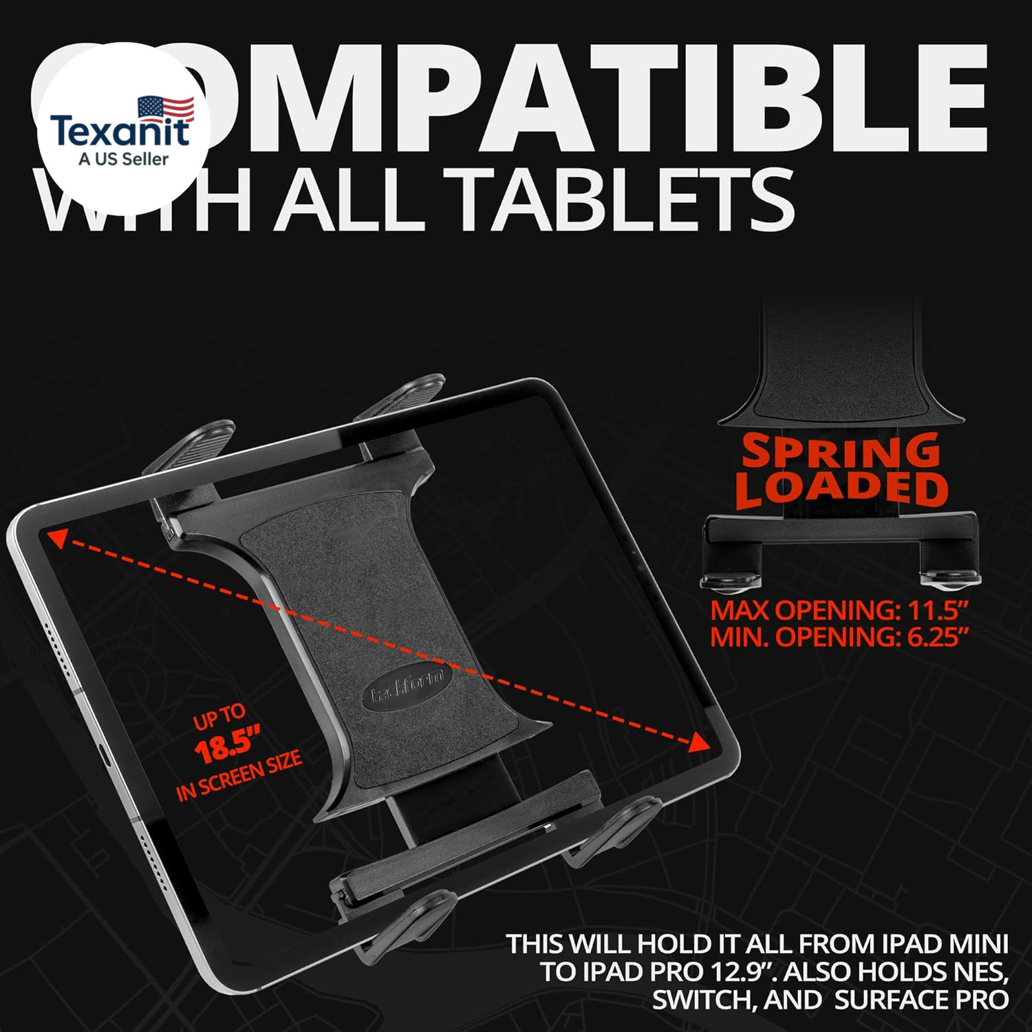 Industrial Metal Drill Base Tablet Mount [Enduro Series] – Ipad Holder for Wall