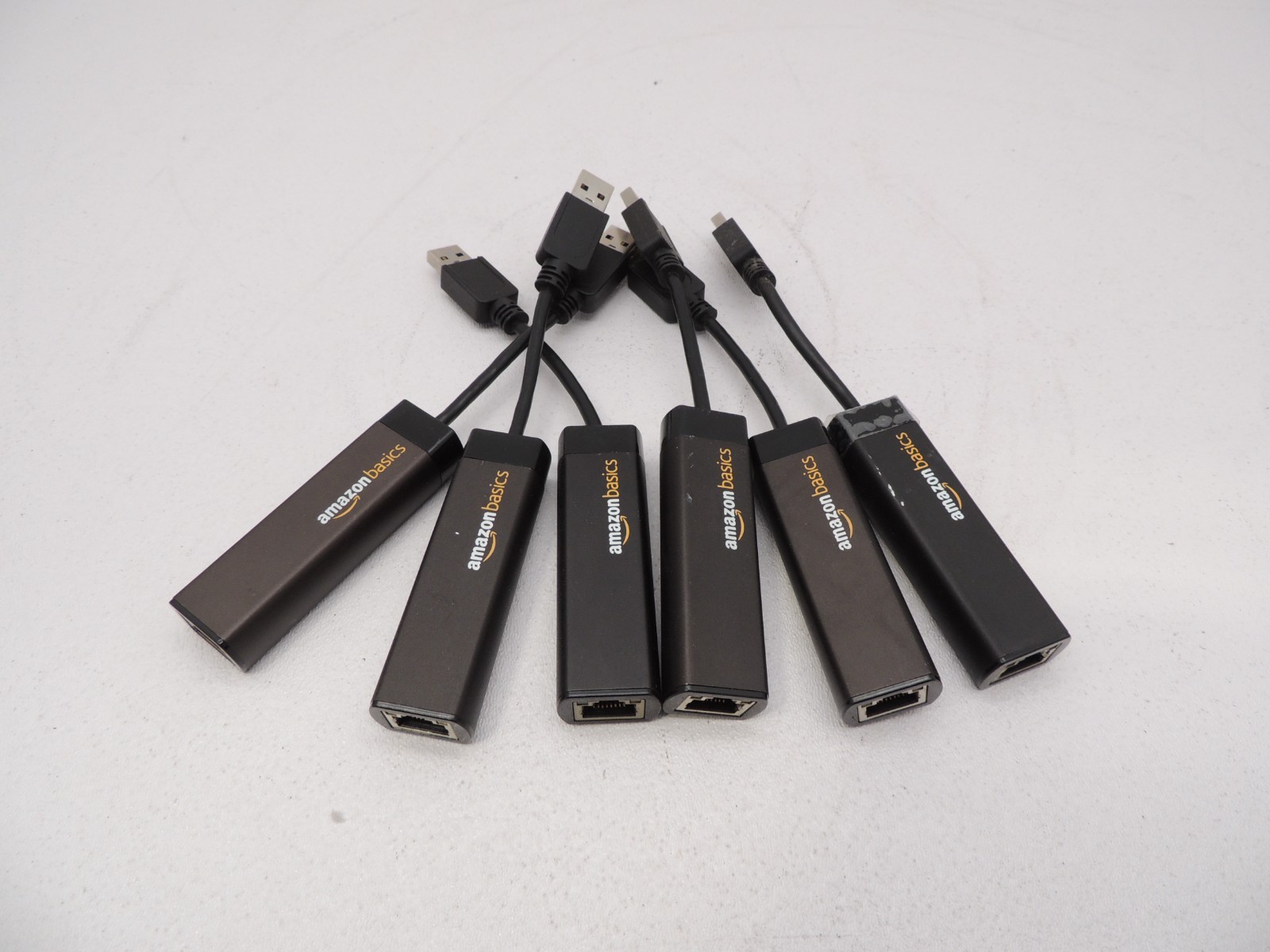Lot of 6 Amazon Basics USB 3.0 to RJ45 Gigabit Ethernet Adapter Tested