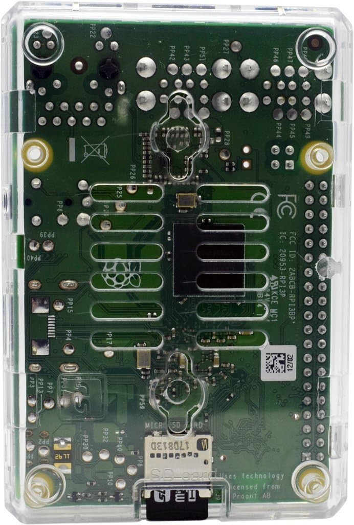 Elegant Transparent ABS Case for Raspberry Pi 3 Model B+ – Snap-Fit & Mountable