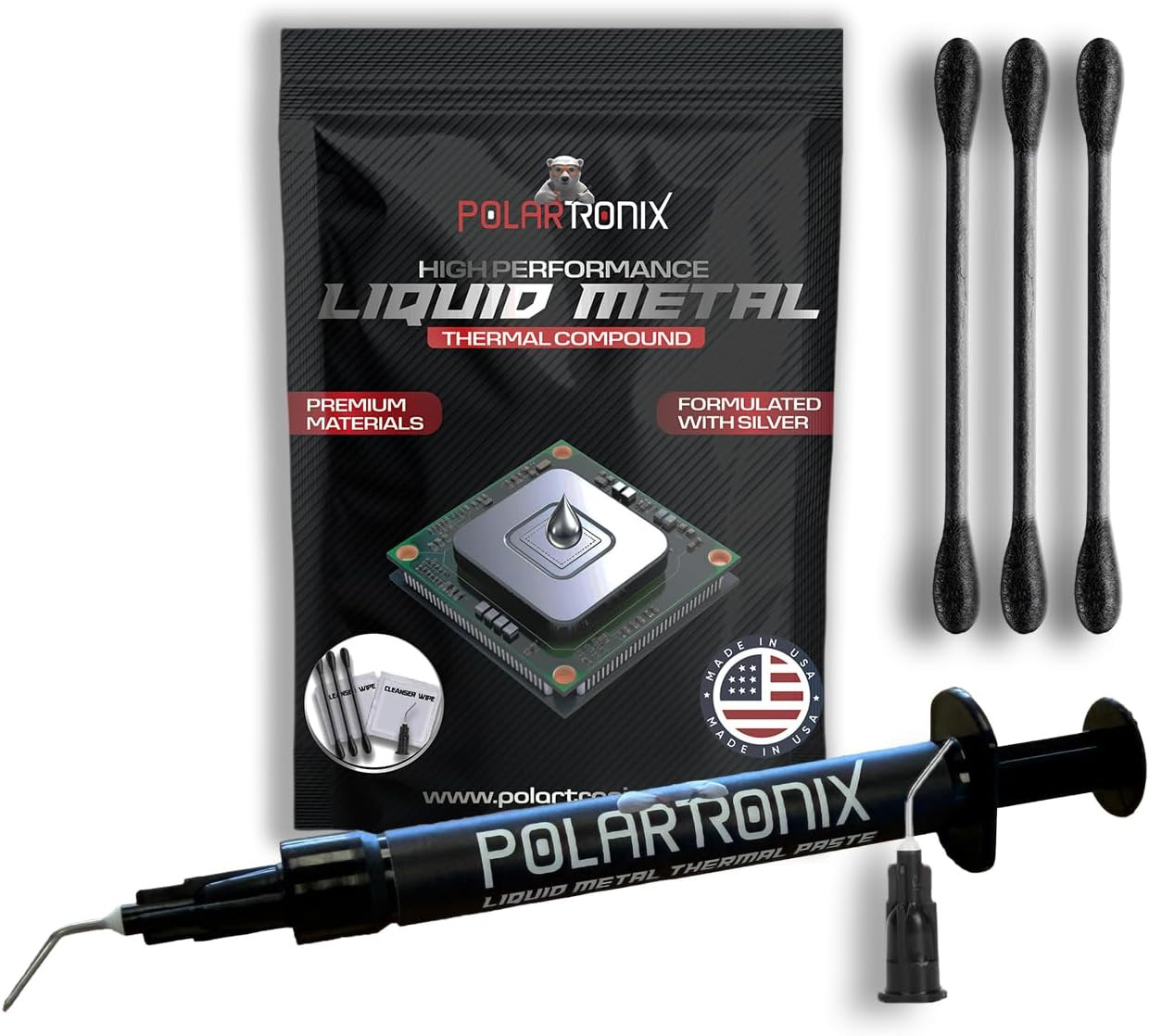 Polartronix Liquid Metal Thermal Paste – 1 Gram – Made in USA – Liquid Metal for