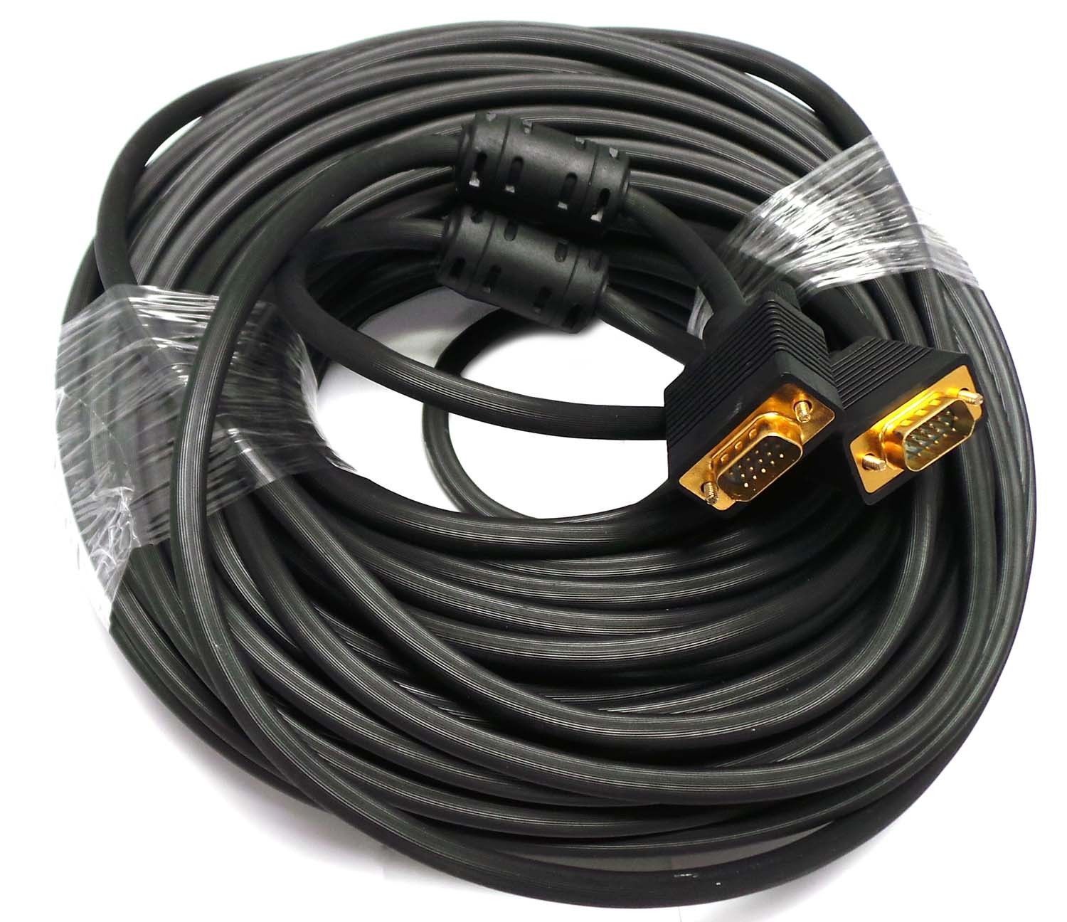 75FT 75 FT Gold Plated SVGA SUPER VGA Monitor Male – Male Cable CORD FOR PC TV