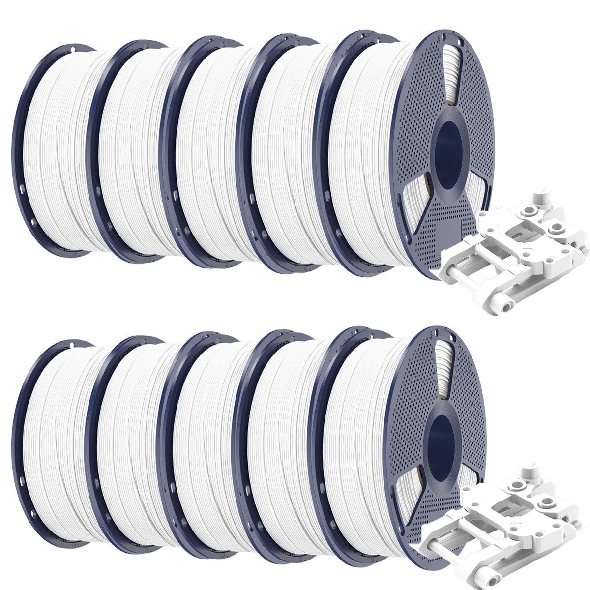 SUNLU 10x1KG ABS White Filament 1.75mm 3D Printer Filament ABS White 10KG Strong