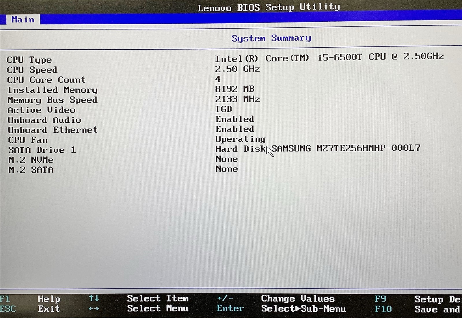 Lenovo ThinkCentre M900 Micro PC Intel i5 6500T 2.50GHZ 8GB 256GB SSD Windows 11