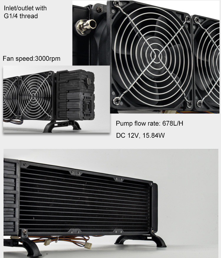 External Water Cooling Pump Radiator Combo Kit CPU Patent Radiator DIY Computer