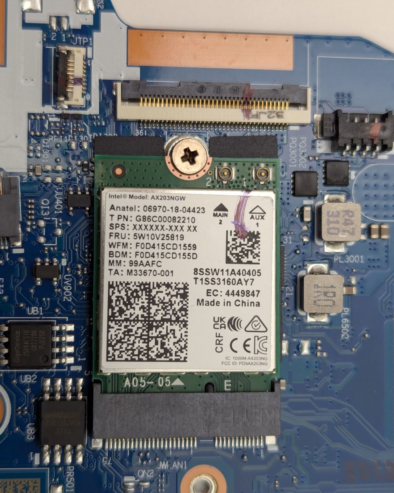 Lenovo IdeaPad Slim 3 15IRU8 Laptop Motherboard i3-1315U 8GB NM-F331 5B21L14478