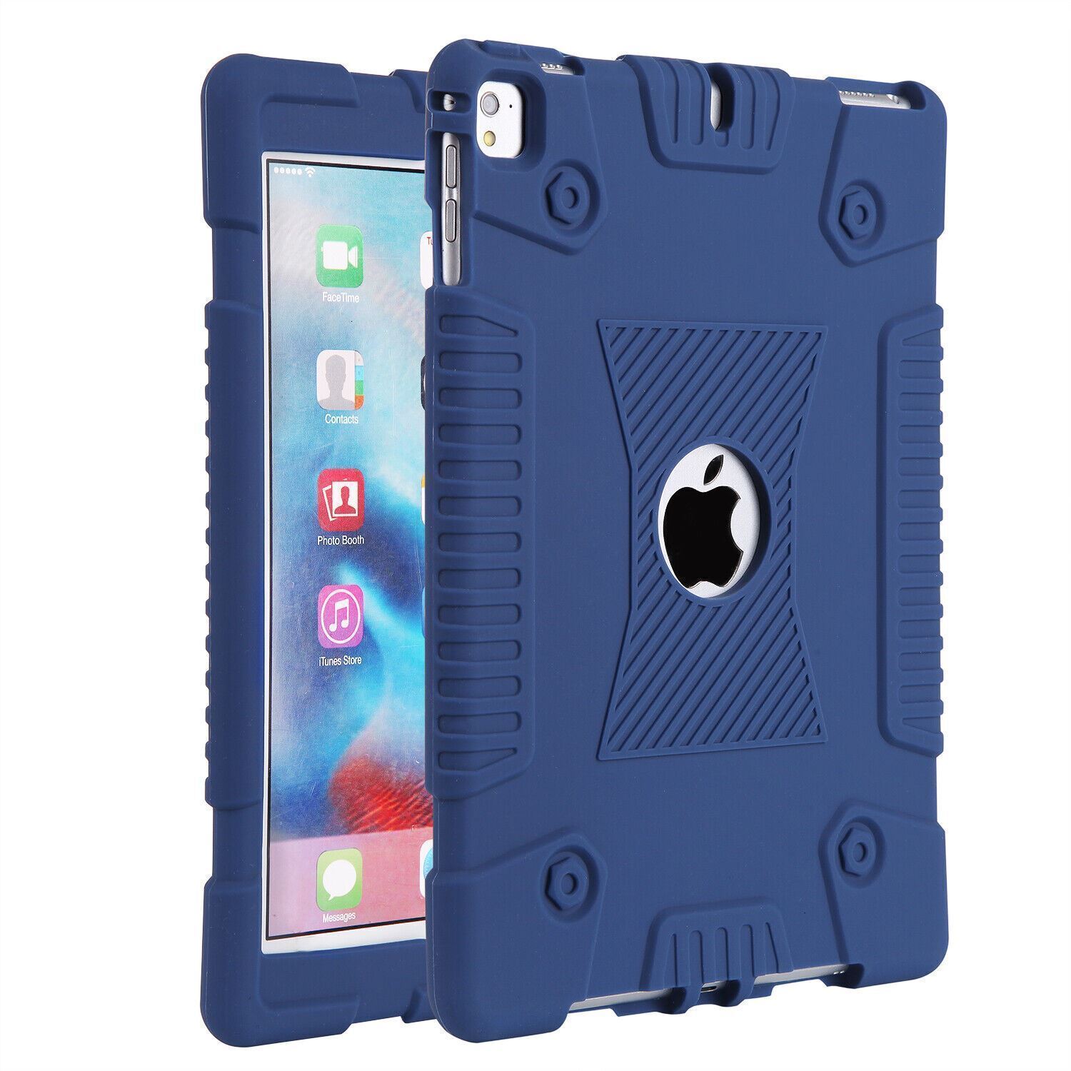 iPad 5th / 6th Generation 9.7 Shockproof Slim Soft Case + Tempered Glass Film