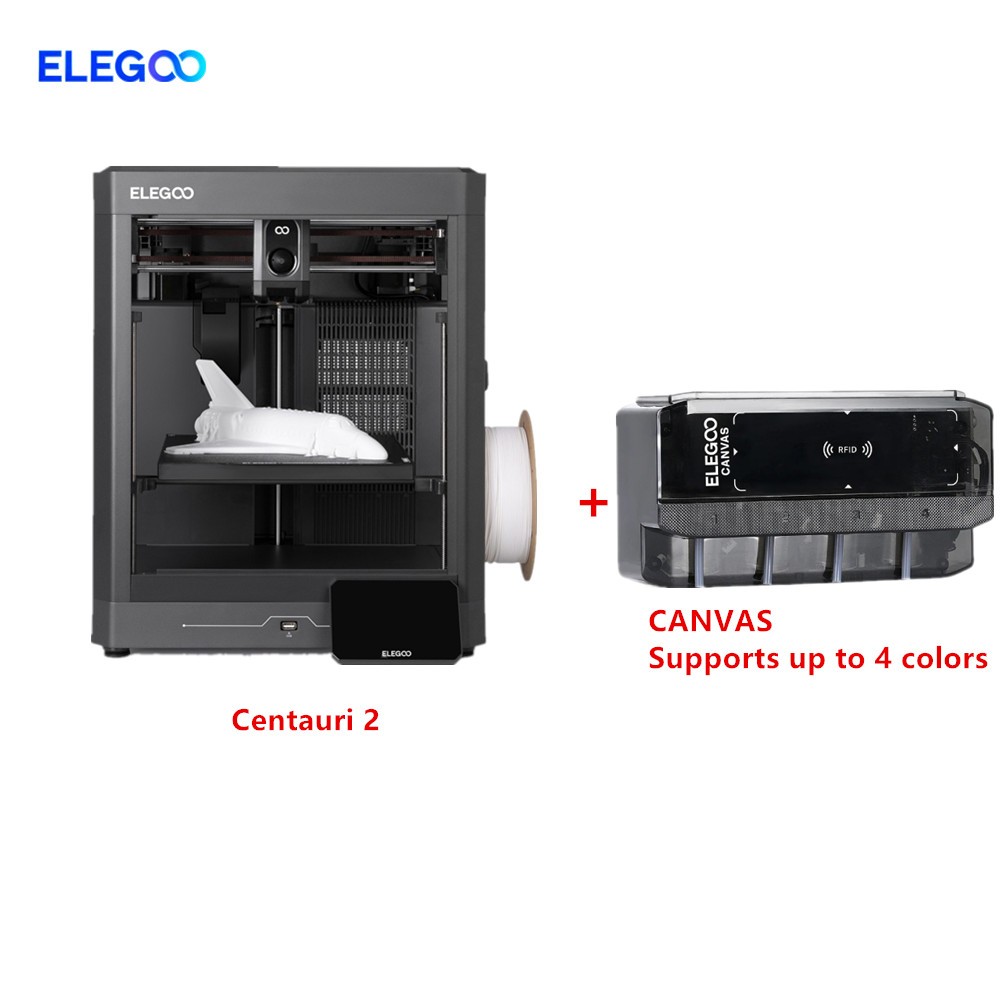 ELEGOO Centauri 2 FDM 3D Printer With CANVAS Multicolor Bundle