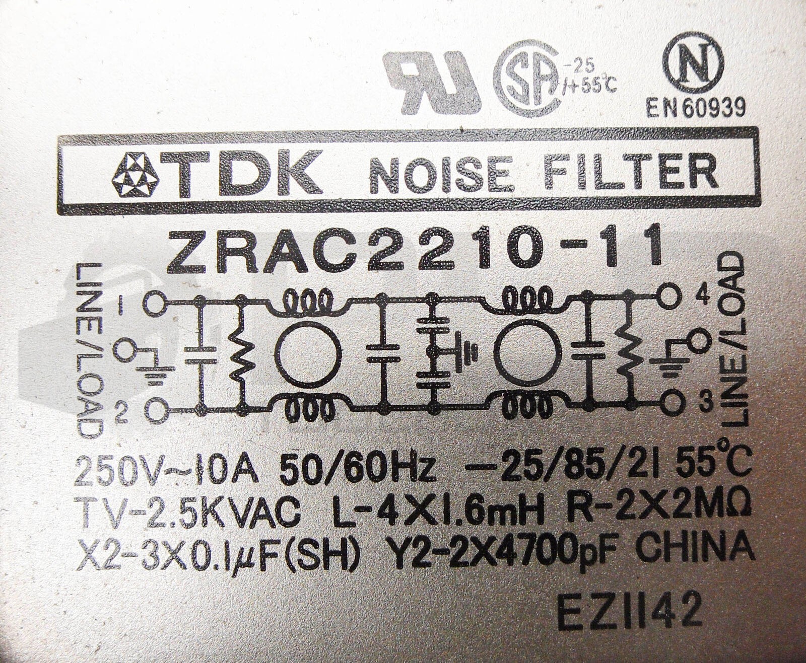 TDK ZRAC2210-11 NOISE FILTER