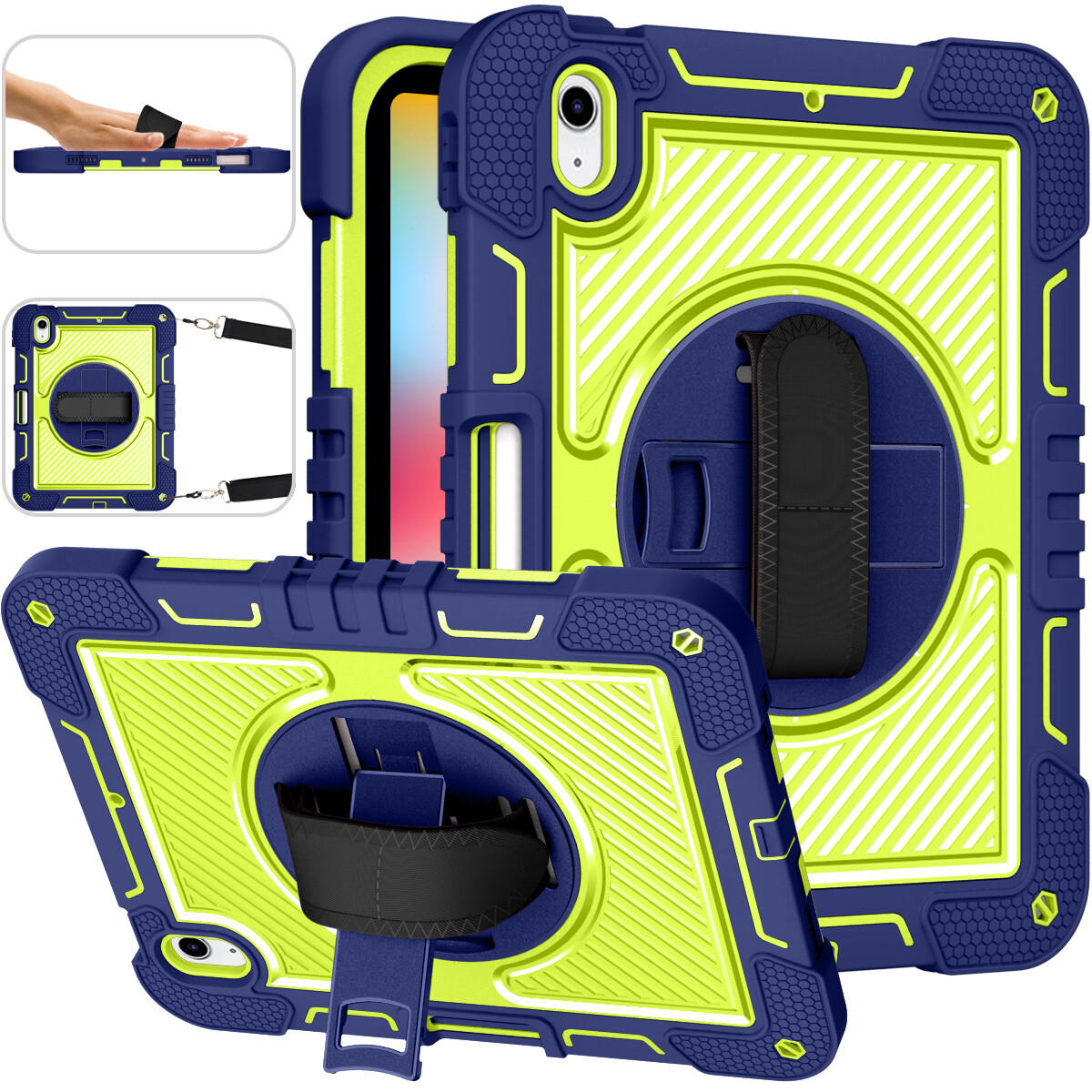 For iPad 9th 8th 7th 6th 5th Generation Heavy Duty Stand Shockproof Case Cover