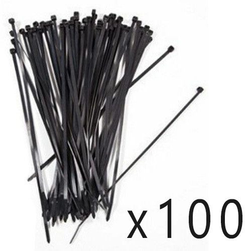 100 Pack Lot Pcs – 10″ Inch UV Resistant Nylon Cable Zip Wire Tie 50 lbs – Black