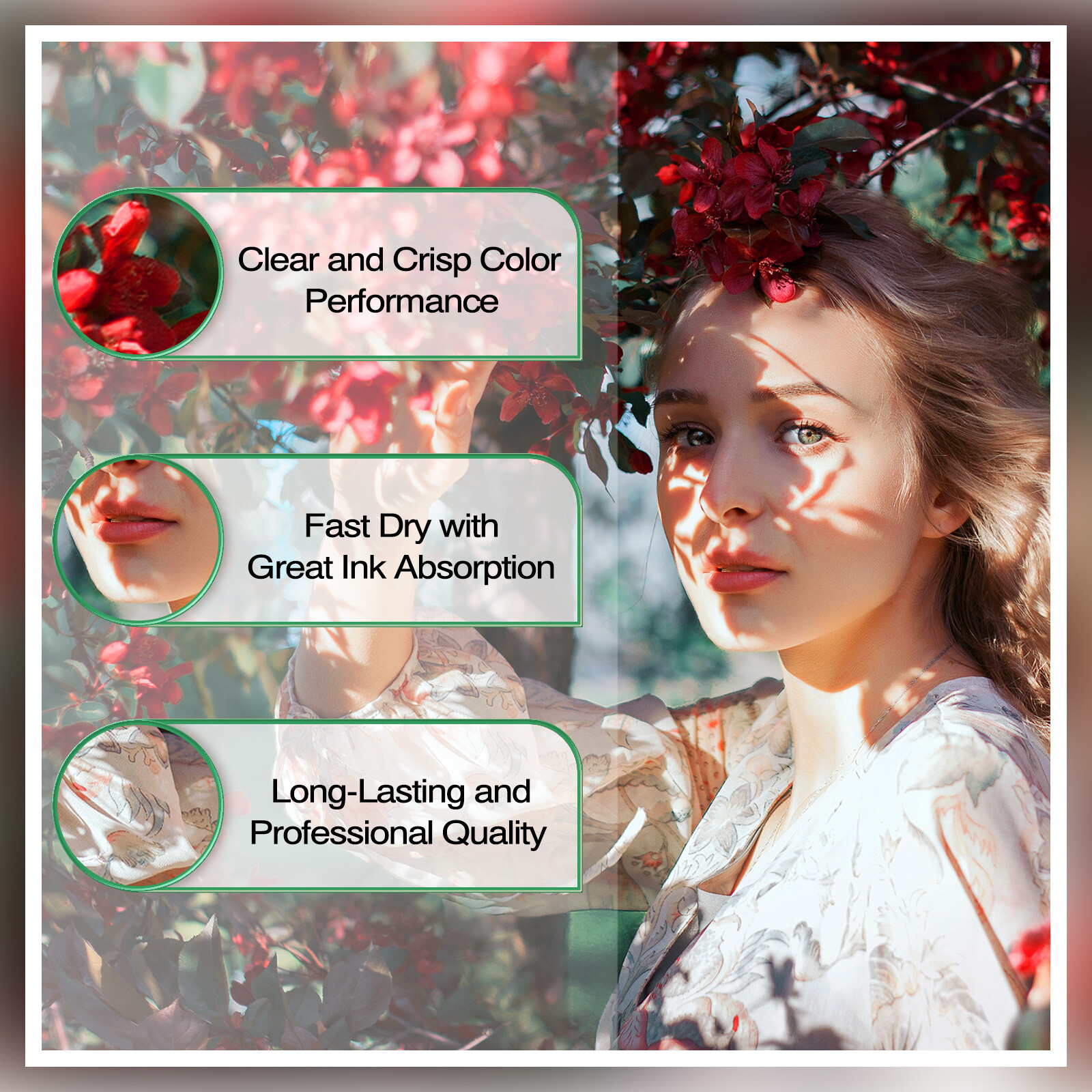Koala Pearl Glossy Thin Photo Paper 8.5×11 30lb for Inkjet + Laser, DIY Chip Bag