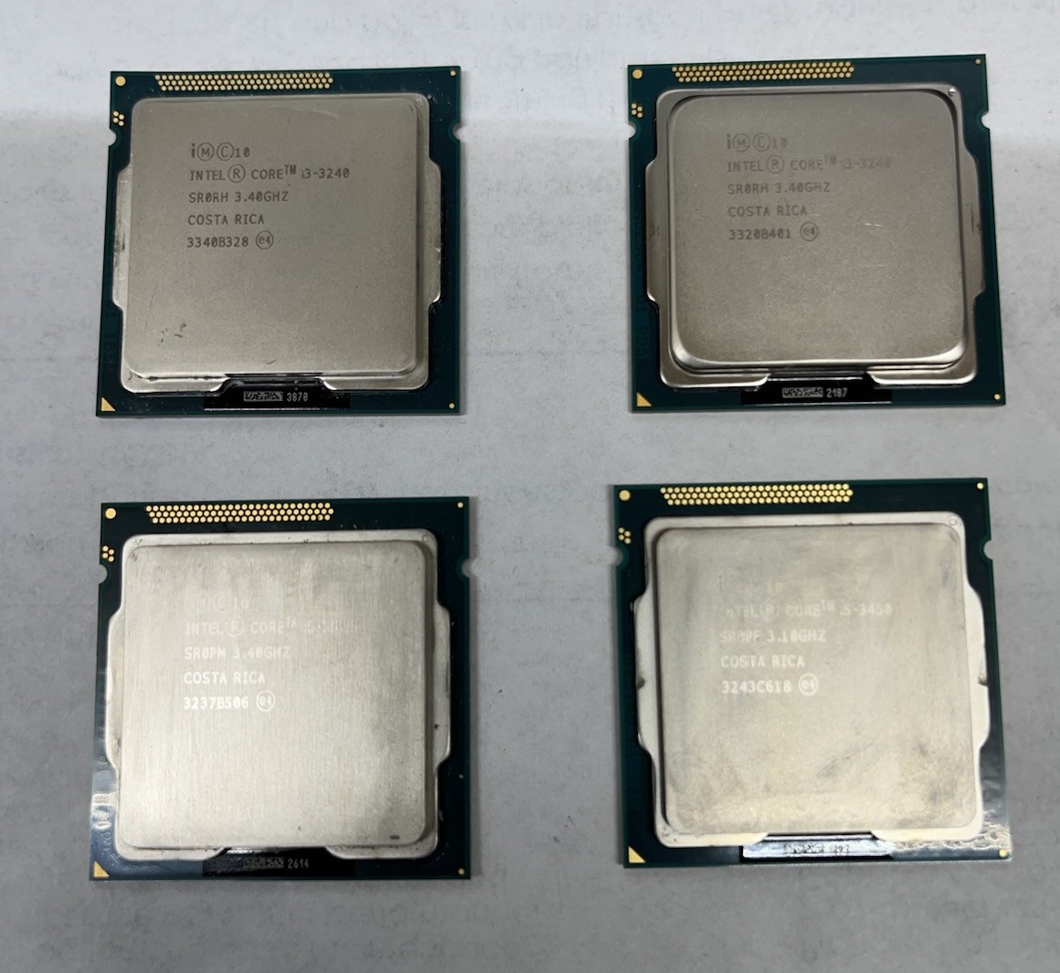 LOT Of 4 Mixed CPUs I3-3240 I5-3570k I5-3450 Processor