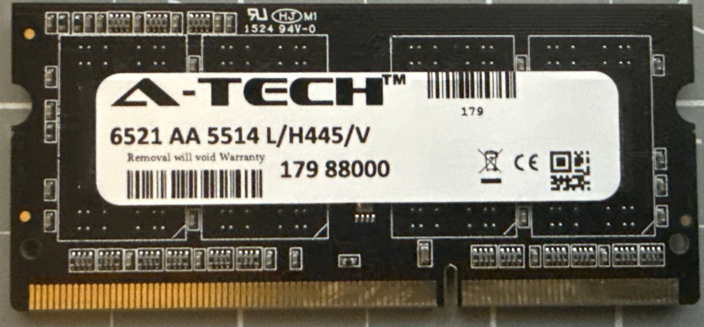 A-Tech 4GB PC3-8500 (DDR3-1066) SODIMM Memory