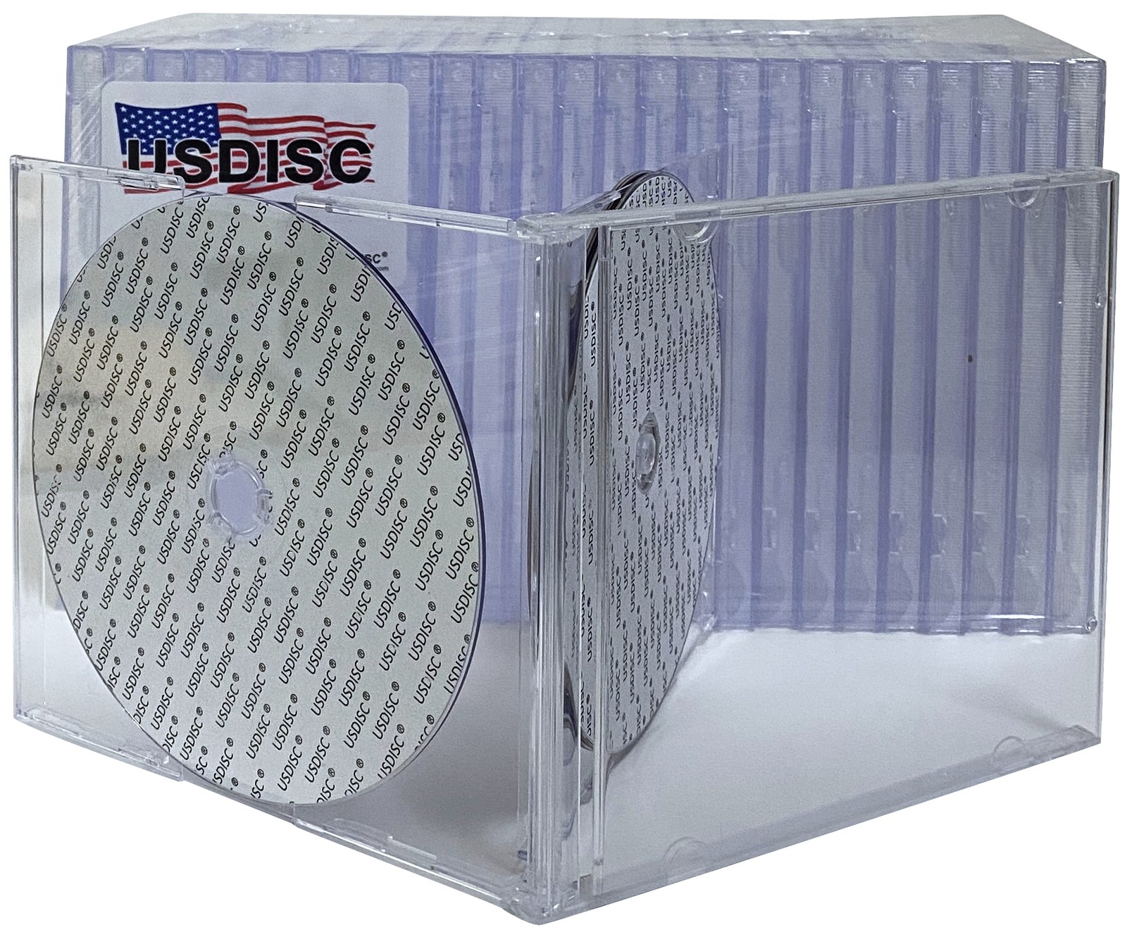 USDISC CD Jewel Cases Standard 10.4mm, Triple 3 Disc (Clear) Lot