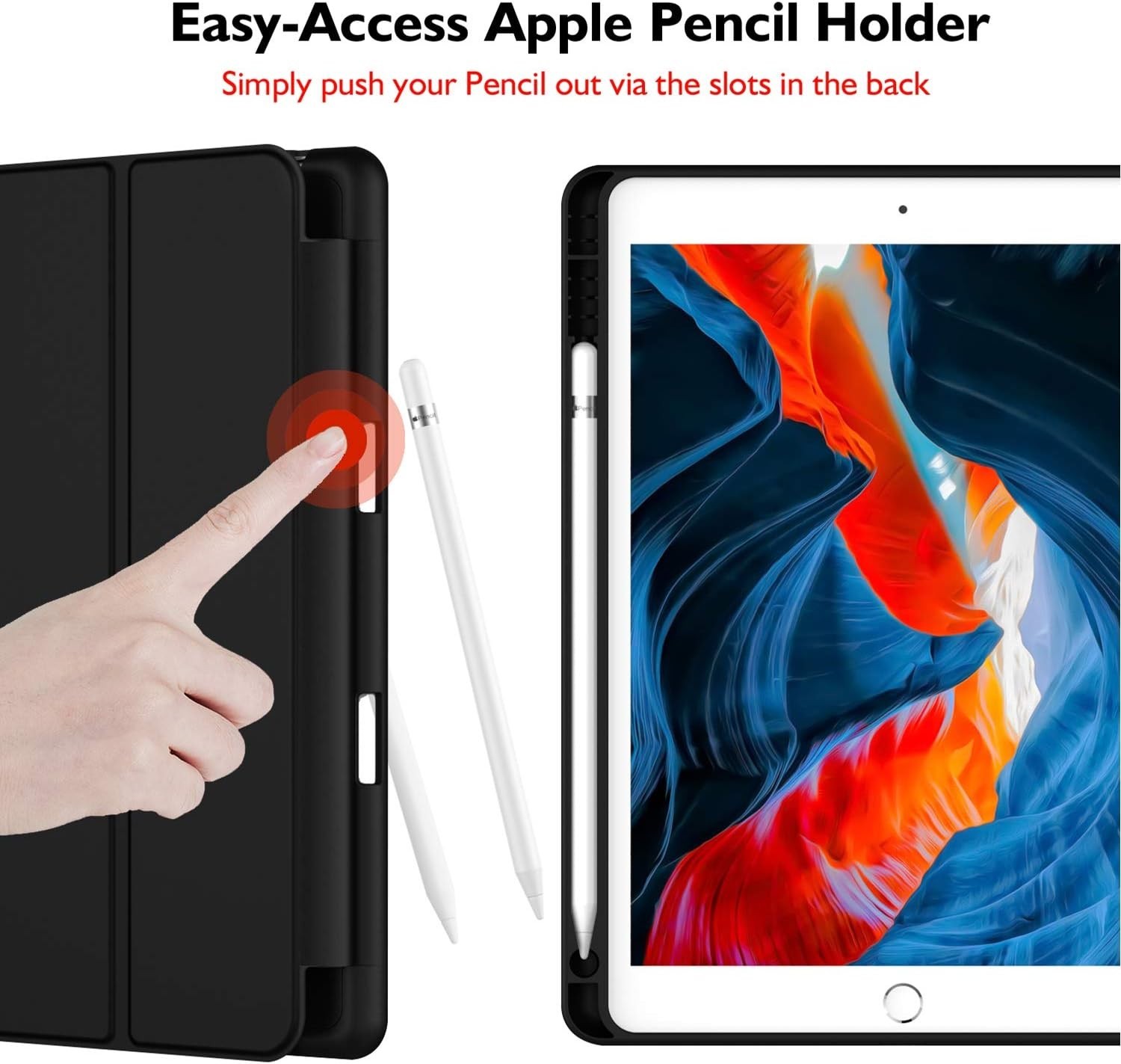 iPad 9th 8th 7th Generation 10.2″ Smart Cover Case for Apple Tablet w/ Soft Skin