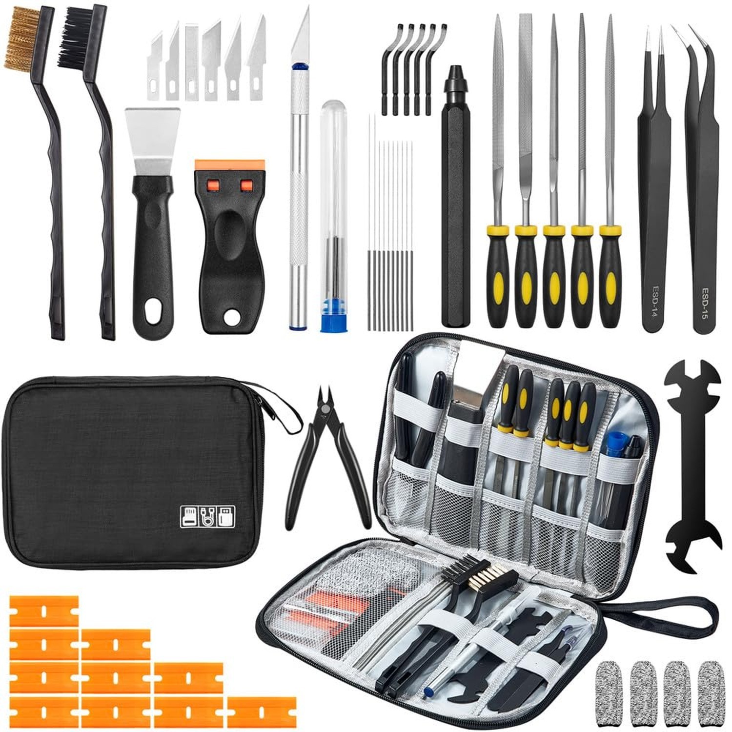 50Pcs 3D Printer Tool Kit & Accessories for All FDM/SLA Printers, Includes No…