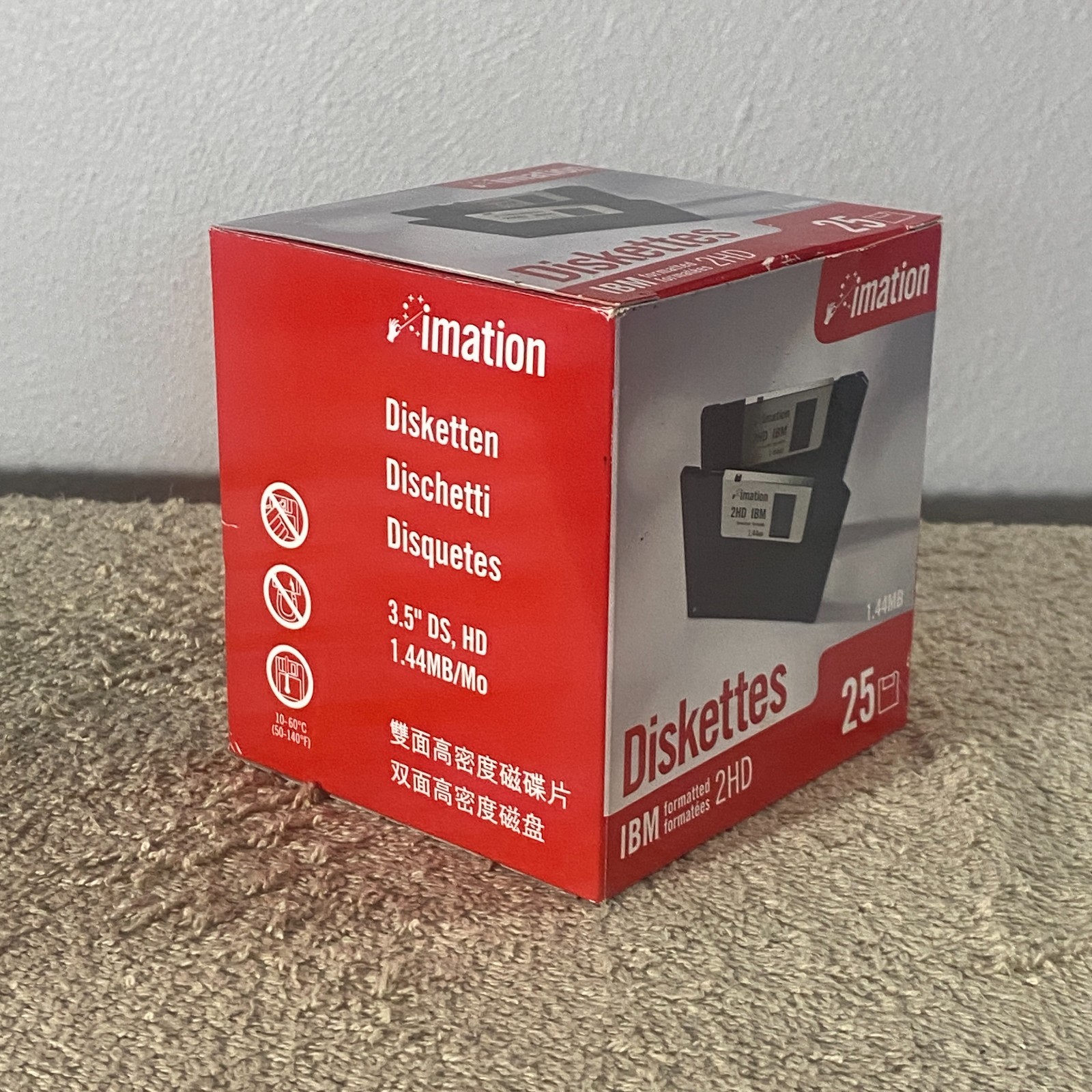 Imation 3.5″ Floppy Diskettes (25 pack) IBM Formatted 1.44MB 2HD