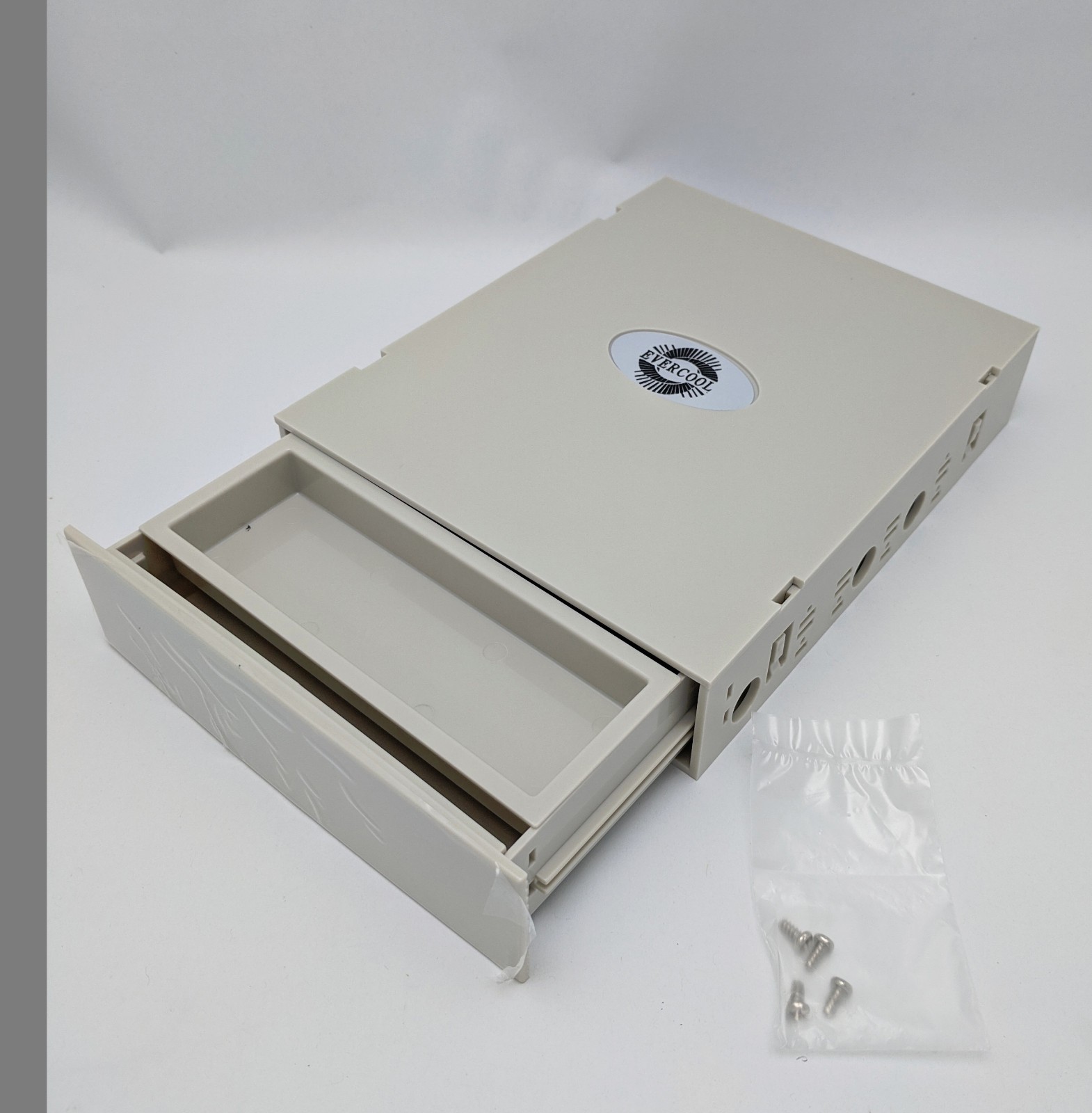 NEW Beige Computer 5.25″ Drive Bay Storage Drawer Box Tray for DVD/Blu-Ray disc