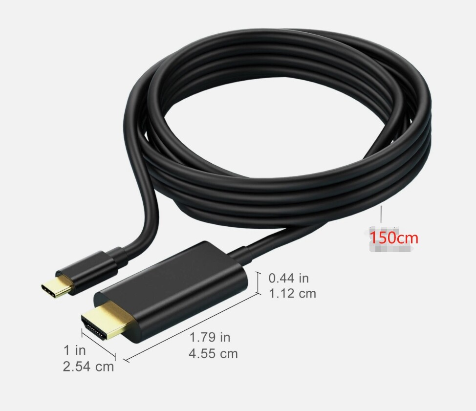 USB-C Type C 4K HDMI Cord Cable Video Converter Adapter USB 3.1 1.5M Cable