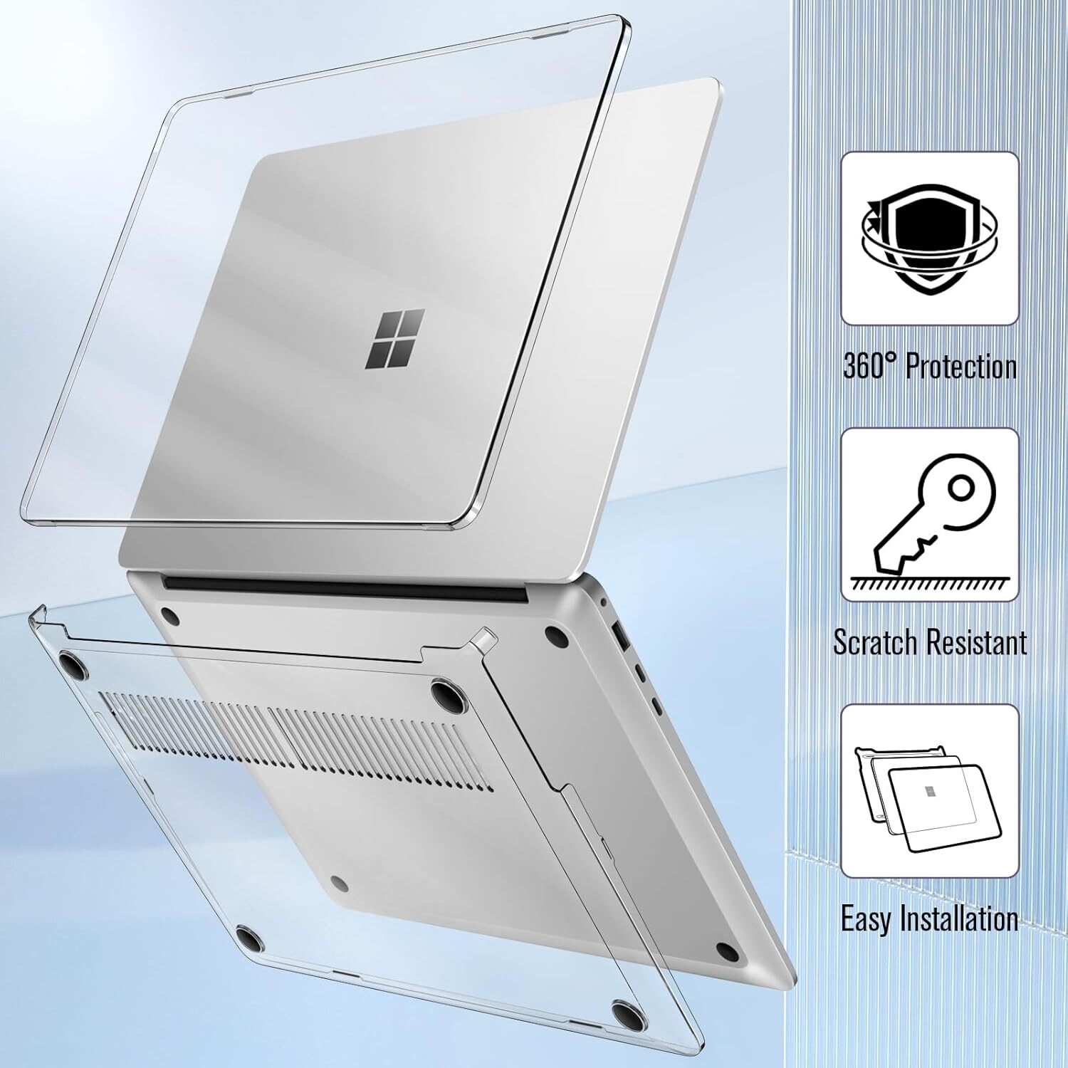 Case for 13.8 Inch Microsoft Surface Laptop 7 2024 (2036) Protective Slim Cover