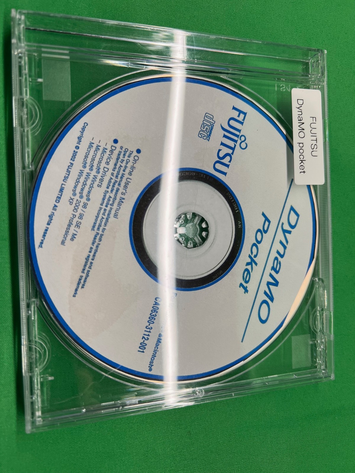 Fujitsu DynaMO 1300U2 Pocket DMO13PT2S External MO Drive 1.3GB