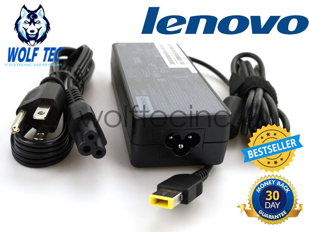 Genuine Lenovo 90W 20V 4.5A Laptop Charger AC Power Adapter Square Tip ThinkPad
