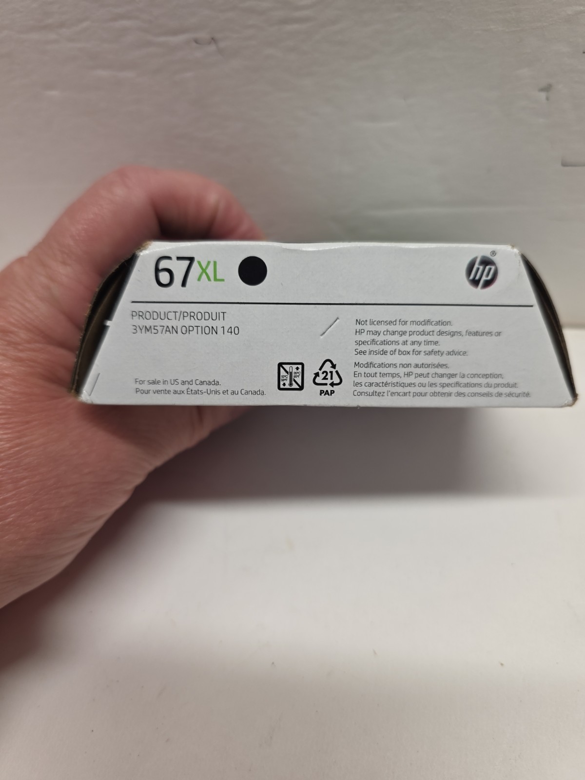 Genuine HP 67XL Black High Yield Ink Cartridge 3YM57AN – New & Sealed – Exp 4/24
