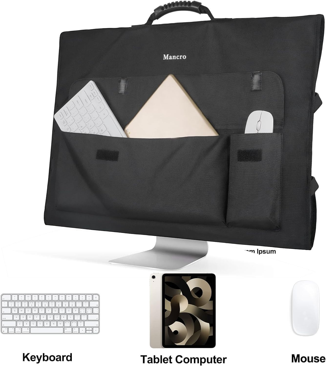 Mancro Monitor Carrying Case Compatible with Apple 27″ Imac Desktop Computer, Pa
