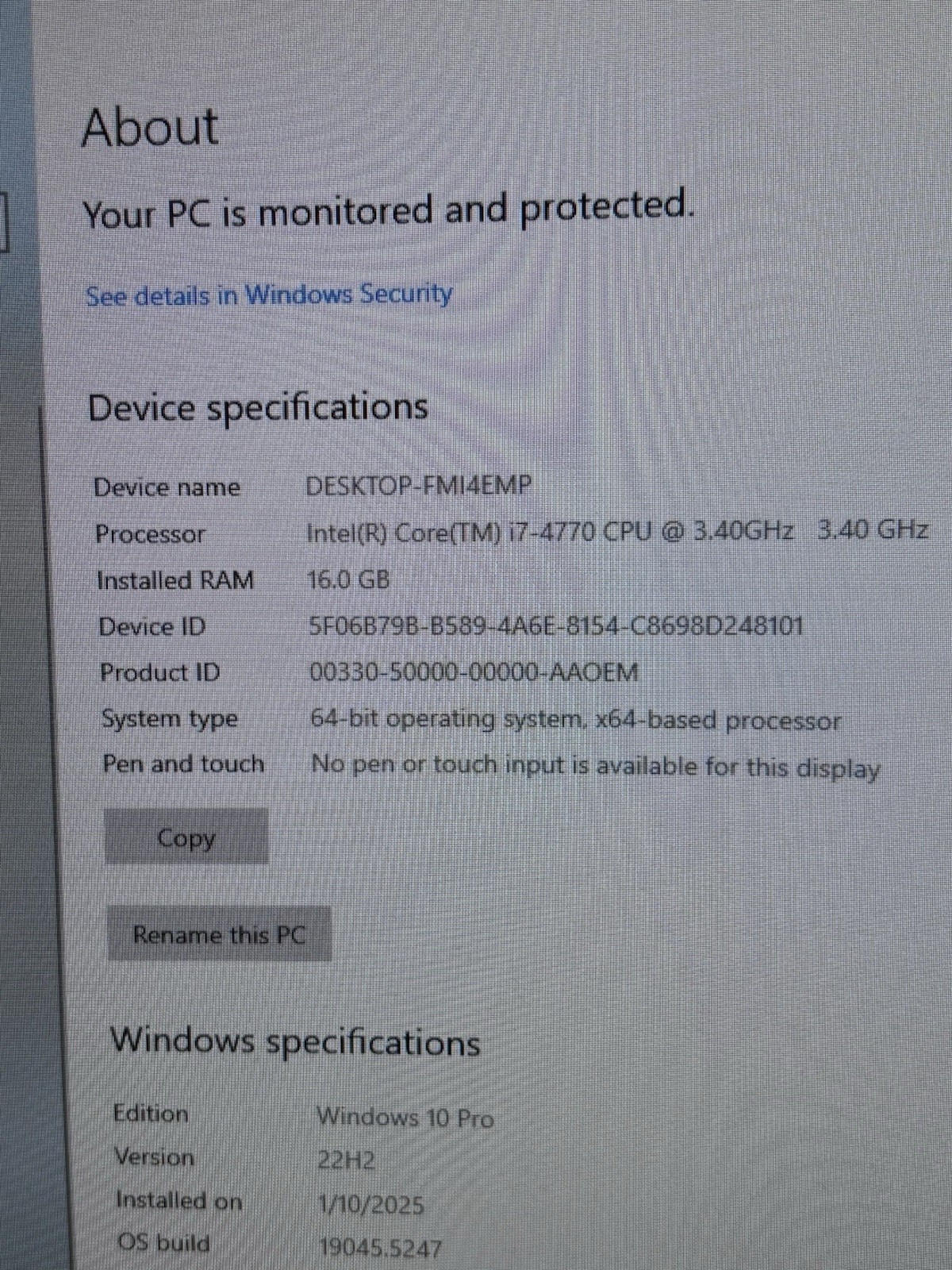 OptiPlex 3020 Intel(R) Core(TM) i7-4770 NVIDIA GeForce GT 1030 16.0 GB DDR3