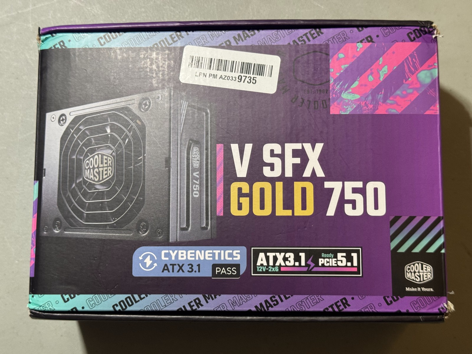 Cooler Master V SFX Gold 750W Modular PSU Black S/N MPY7501SFHAGV3U11252400177