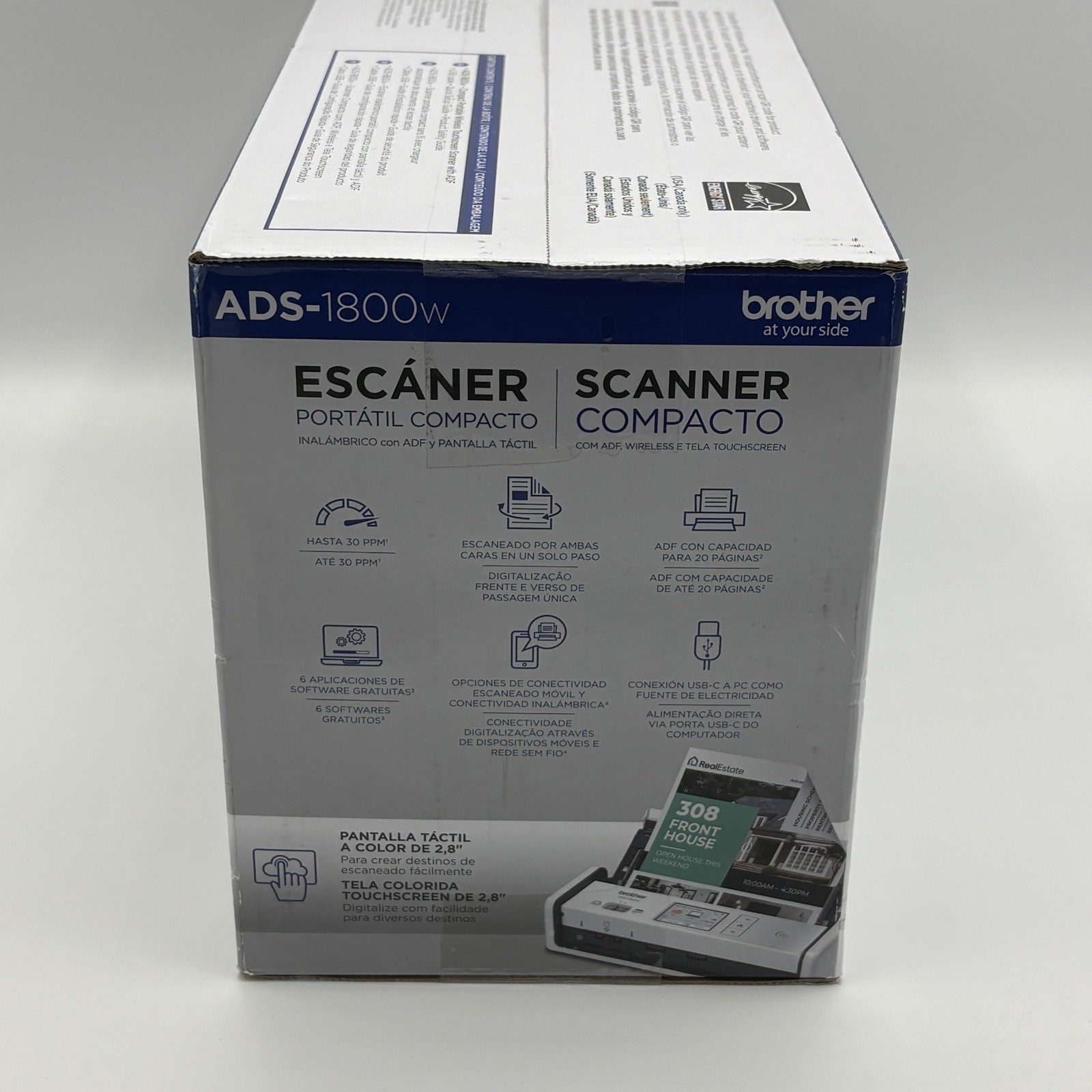 Brother Wireless Compact Desktop Scanner with Color Touchscreen Model# ADS-1800W