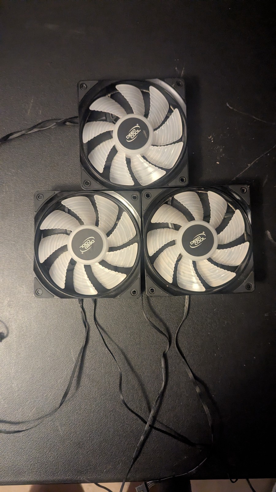 DEEPCOOL CF120 120mm 3-Pack ARGB Multicolor Case Fans 1500RPM 56.5CFM